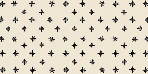 A modern textile with stylized floral quatrefoil designs arrayed on a light surface. Ideal for wallpaper, fabrics, or modern art prints.