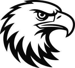 Eagle Head Silhouette Vector | Bald Eagle Face Clipart Eagle Head Outline Icon | Bird of Prey Vector Set