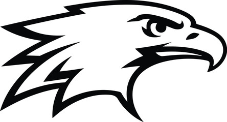 Eagle Head Silhouette Vector | Bald Eagle Face Clipart Eagle Head Outline Icon | Bird of Prey Vector Set