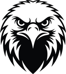 Eagle Head Silhouette Vector | Bald Eagle Face Clipart Eagle Head Outline Icon | Bird of Prey Vector Set