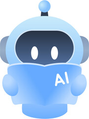 AI robot reading 
