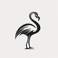 Fototapeta premium Flamingo Line Art