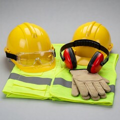Safety helmet, personal protective safe equipment concept