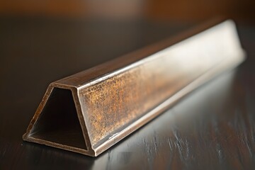 Rustic Triangular Metal Tube Industrial Design Element