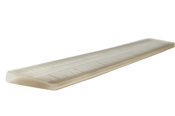 Translucent Ruler: Precise Measurement Tool on White.
