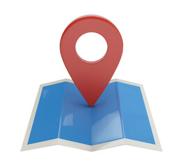 map pointer icon isolated on transparent background