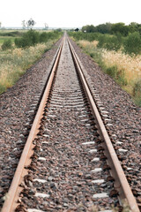 Fototapeta premium railway tracks in the countryside
