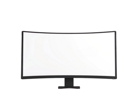  wide panorama screen monitor ob a transparent background