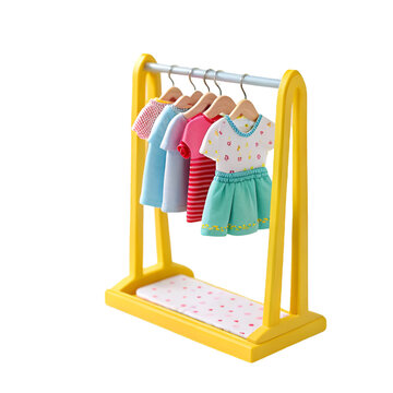 baby clothes isolated on transparent background, 3d  bbaby clothes icon 