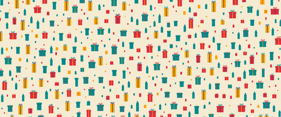 Fototapeta premium gift boxes background pattern illustration