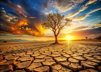 Drought, Climate Change, Dryland, Rainfall Deficiency, High Temperatures, Global Warming, Extreme Heat,  Water Crisis