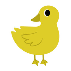 Cartoon Yellow Duck Illustration