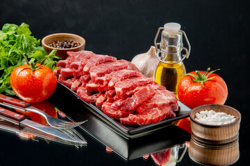 Beef, raw meat