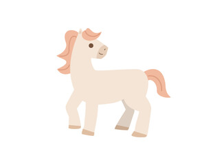 振り向く可愛い馬のイラスト