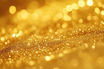 Shimmering Golden Background with Soft Bokeh Effect for Design Uses