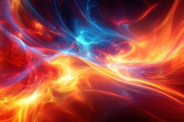 Abstract display of vibrant energy and color.