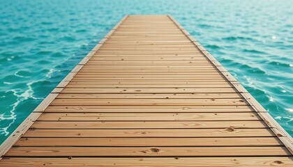 Fototapeta premium Tranquil Wooden Pier by the Water