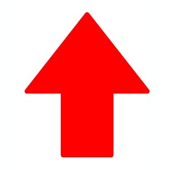 上向きの赤い矢印