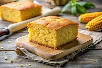 Homemade Cornbread Minimalist Photography - Simple & Delicious