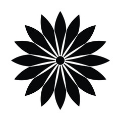 black and white abstract flower