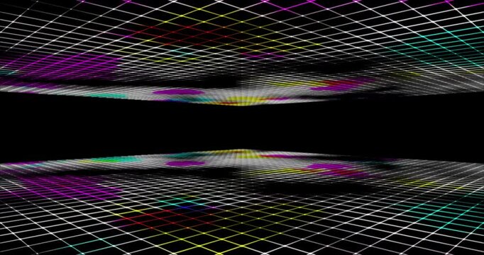Two looming horizontal parallel grids. Background for animating the header or logo.