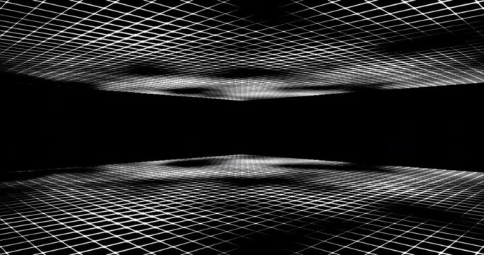 Two looming horizontal parallel grids. Background for animating the header or logo.