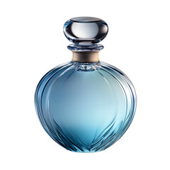 Elegant Blue Perfume Bottle Design Luxurious Fragrance