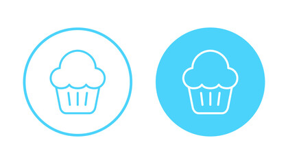 Cup cake icon vector. Cup cake sign and symbol