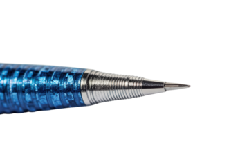 Blue pen tip, white isolate background