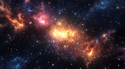 Celestial symphony: A vibrant display of stars, dust, and cosmic phenomena