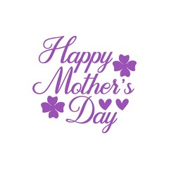 Happy Mother’s Day typography clip art design on plain white transparent isolated background for sign, card, shirt, hoodie, sweatshirt, apparel, tag, mug, icon, poster or badge