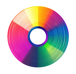 Colorful circular design, white isolate background