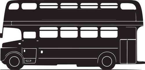 Vintage City Bus Silhouette &ndash; Public Transport Design