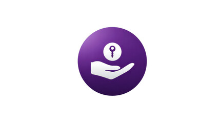 Exploring Unique Conceptual Icons for Real Estate with a Purple Egg and Key Symbolizing Property Ownership and Home Buying Experience