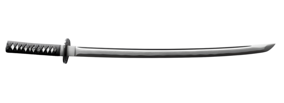 Samurai sword, white isolate background