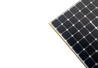 Solar panel close-up on white background