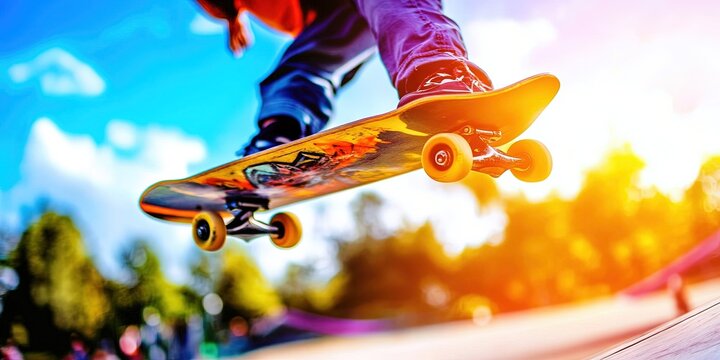 action photo of skateboarding - - Powered by Adobe