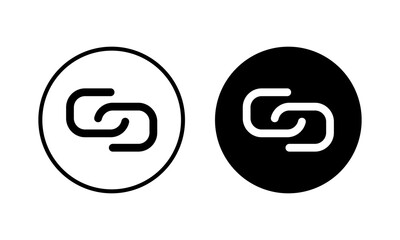 Link icon vector illustration. Hyperlink chain sign and symbol