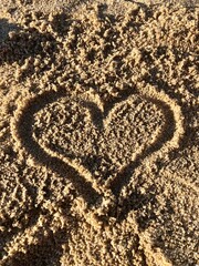 heart on sand