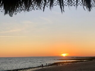 sunset on the beach