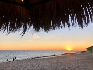 sunset on the beach