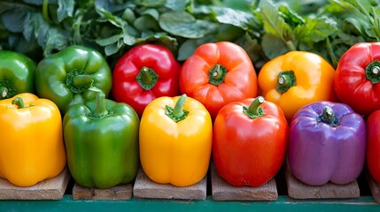 Vibrant bell peppers a colorful assortment of fresh produce