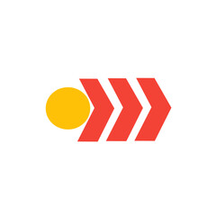 arrow icon with circle