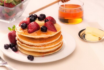Weekend Brunch Stack – Perfectly Cooked Hotcakes with Butter