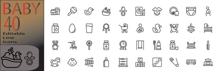 baby icon set cannot be edited already expanded and merged