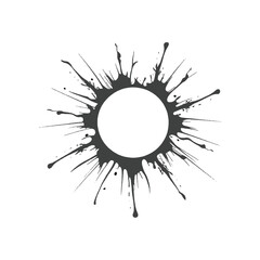 Ink Splatter Circle Design Illustration