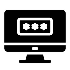 monitor with password icon