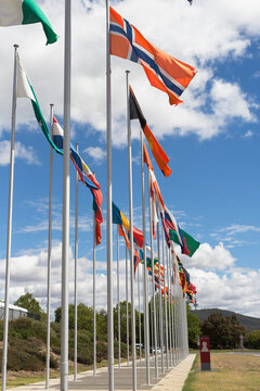 Flags of every diplomatic mission, canberra