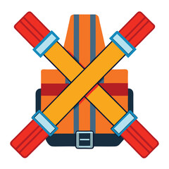 Car seatbelts shilhotee vector isolated on white background