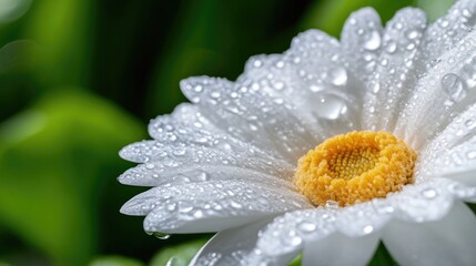 Dew-kissed white flower close-up